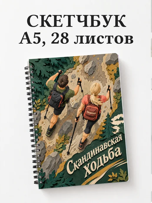 Скетчбук Скандинавская ходьба