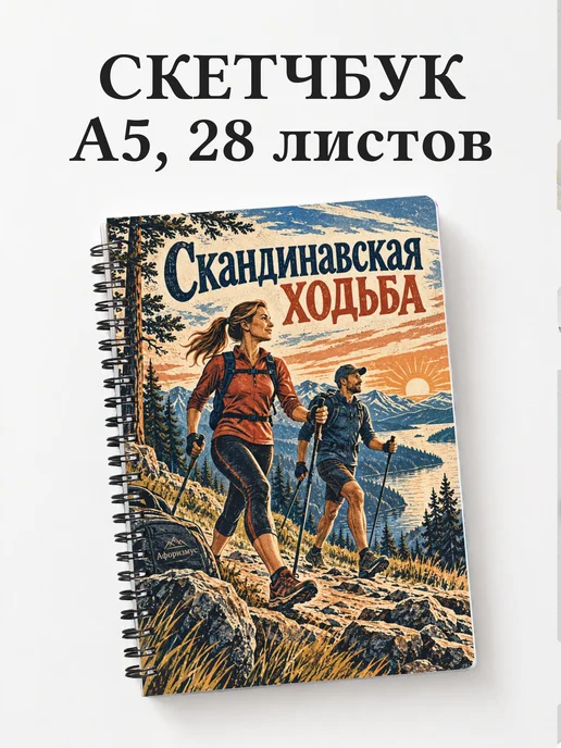 Скетчбук Скандинавская ходьба