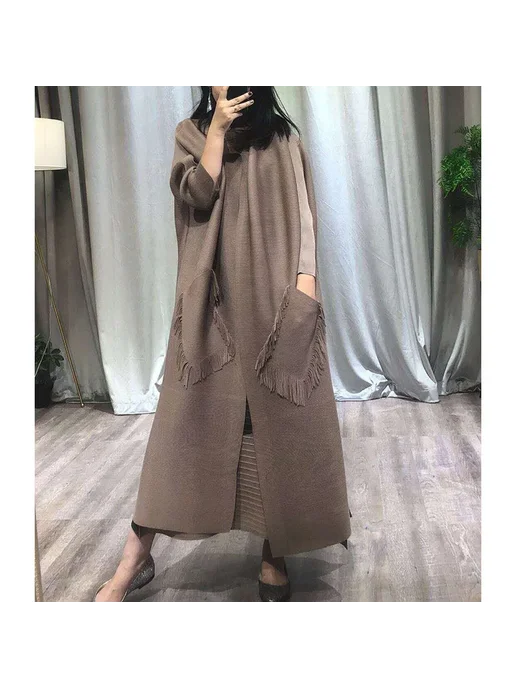 Miyake 2026 Плиссированное пальто, розовый, фото 2