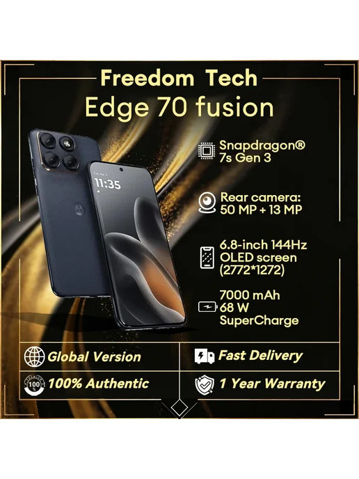 Смартфон Motorola Edge 70 Fusion 8/256 ГБ, голубой, фото 7