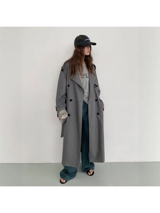 Женский тренч полиэстер, бежевый, фото 2