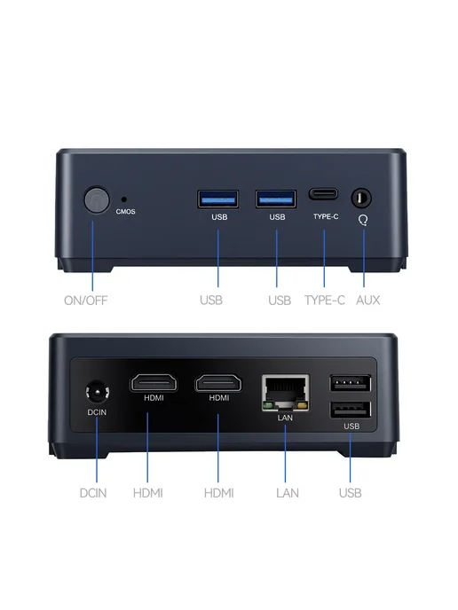 Нет бренда Mini PC Ryzen 5 3500U, 32GB RAM, 512GB SSD, EU, 32 ГБ, 512 ГБ, фото 6