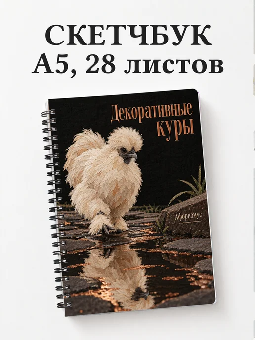 Скетчбук Декоративные куры
