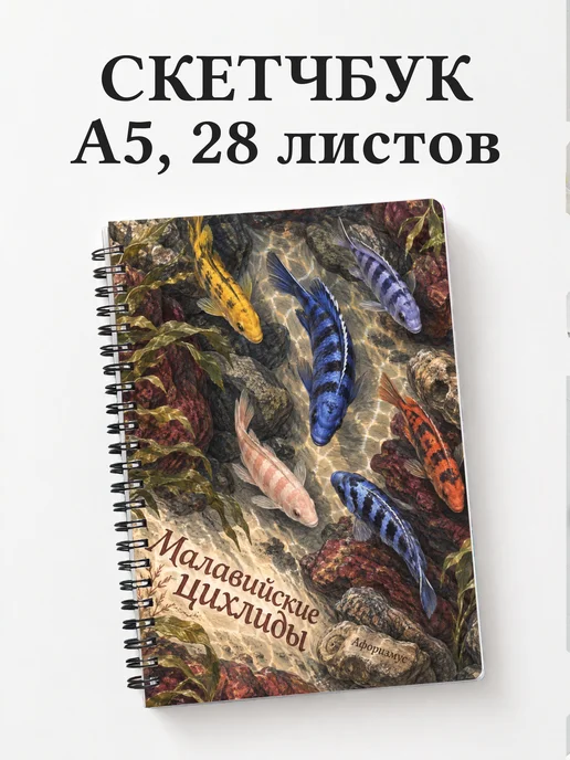 Скетчбук Малавийские цихлиды