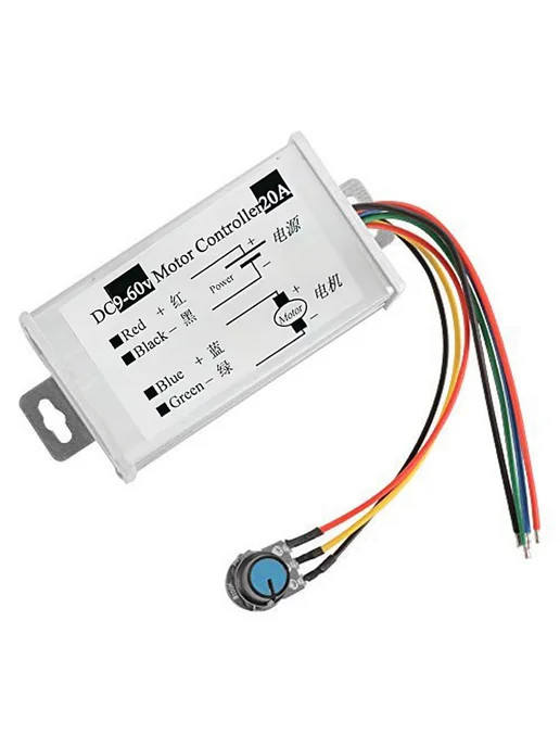 Контроллер мощности DC 9-60V 20A PWM регулировка скорости, вариант, фото 8