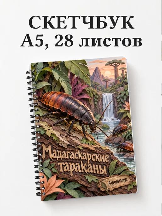 Скетчбук Мадагаскарские тараканы