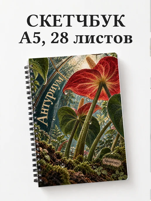 Скетчбук Антуриум