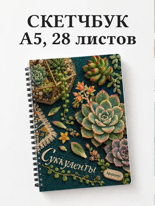Скетчбук Суккуленты