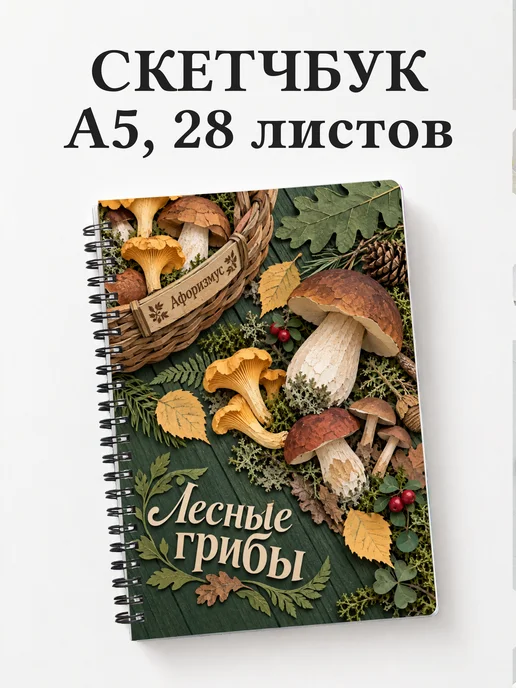 Скетчбук Лесные грибы