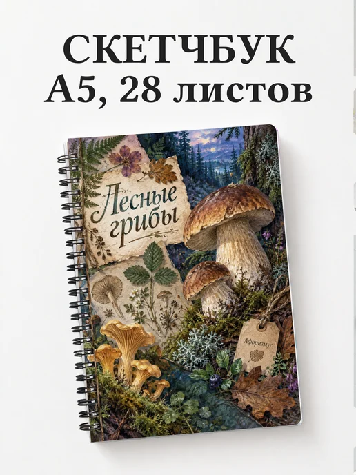 Скетчбук Лесные грибы