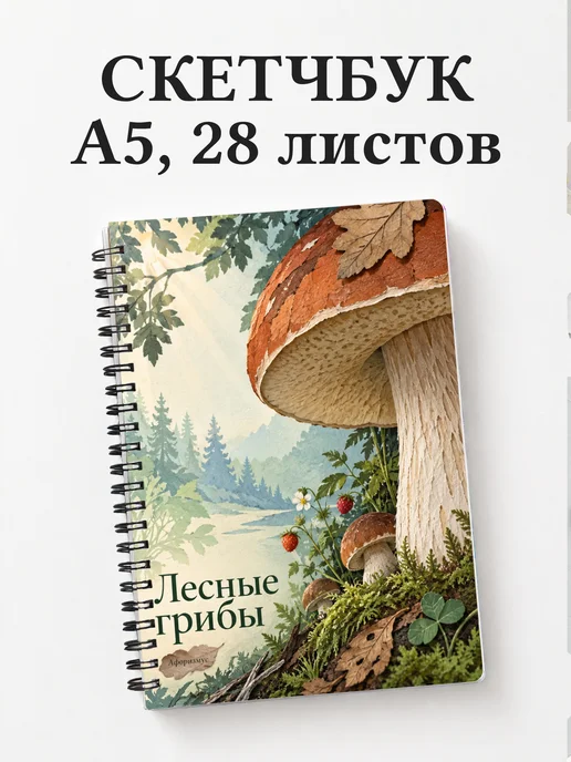 Скетчбук Лесные грибы
