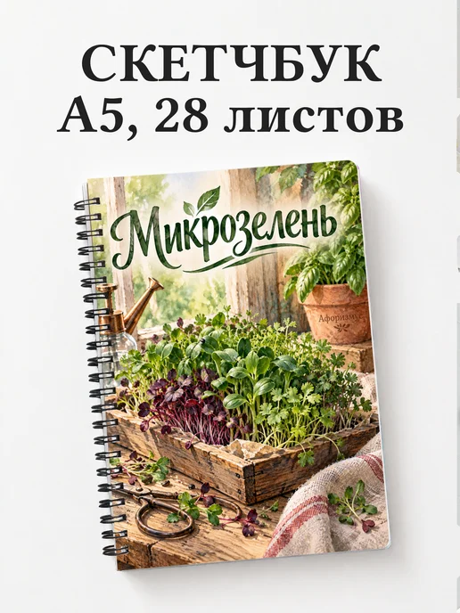 Скетчбук Микрозелень