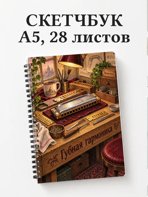 Скетчбук Губная гармоника
