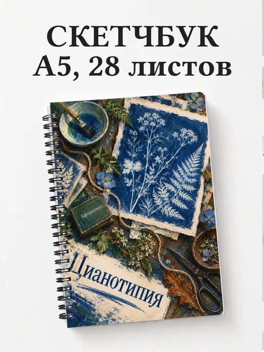Скетчбук Цианотипия