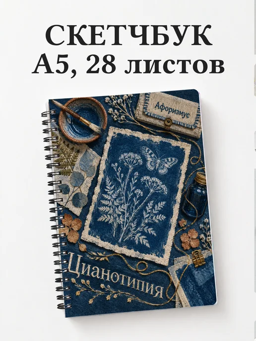 Скетчбук Цианотипия