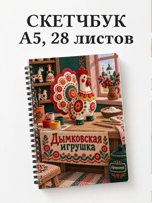Скетчбук Дымковская игрушка