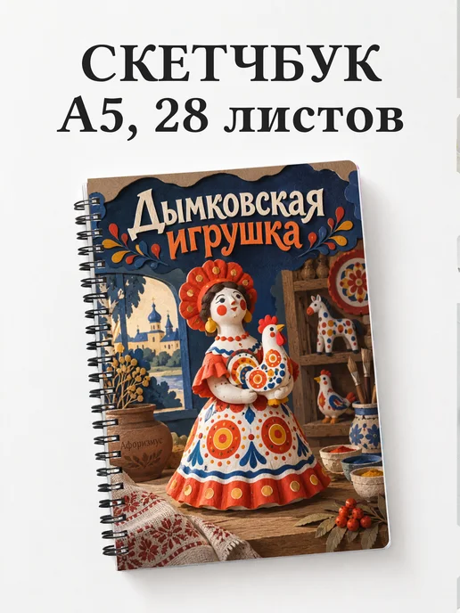Скетчбук Дымковская игрушка