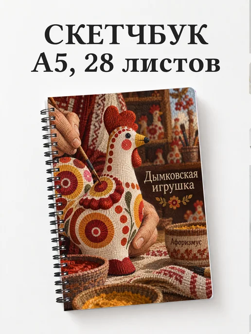 Скетчбук Дымковская игрушка