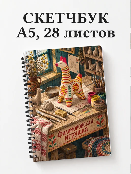 Скетчбук Филимоновская игрушка