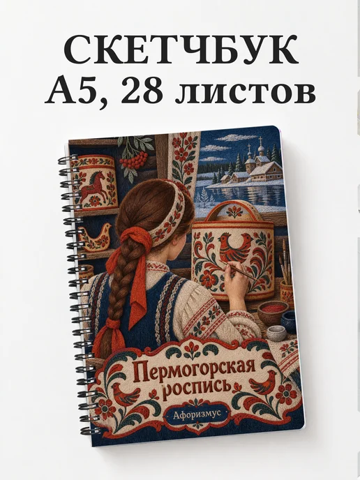 Скетчбук Пермогорская роспись