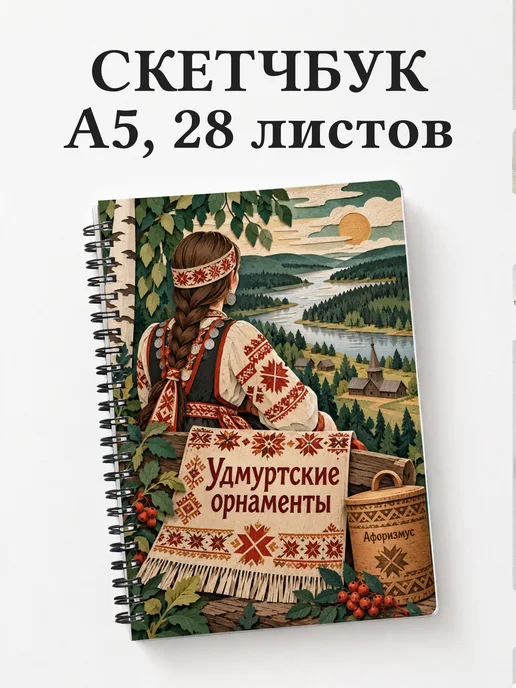 Скетчбук Удмуртские орнаменты