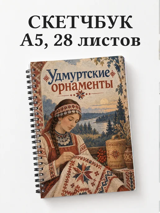 Скетчбук Удмуртские орнаменты