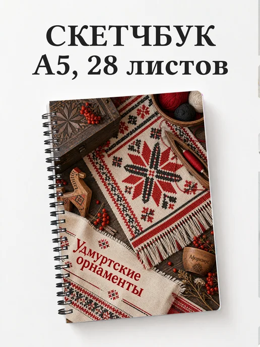 Скетчбук Удмуртские орнаменты