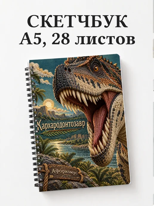 Скетчбук Кархародонтозавр