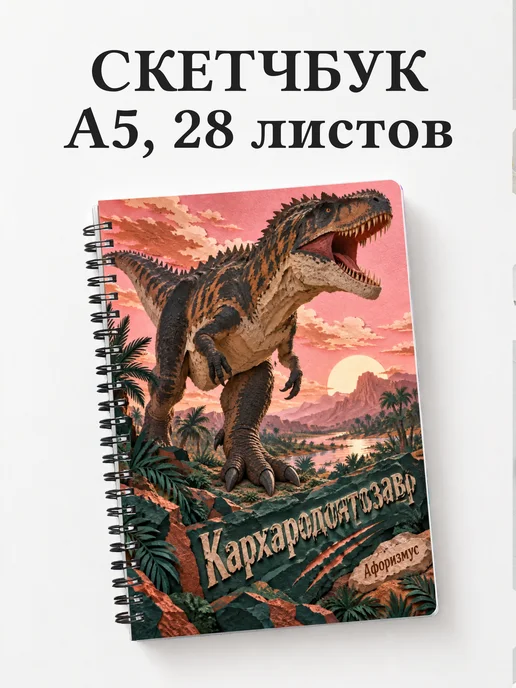 Скетчбук Кархародонтозавр