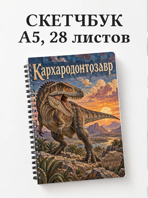Скетчбук Кархародонтозавр