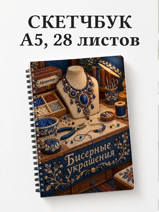 Скетчбук Бисерные украшения
