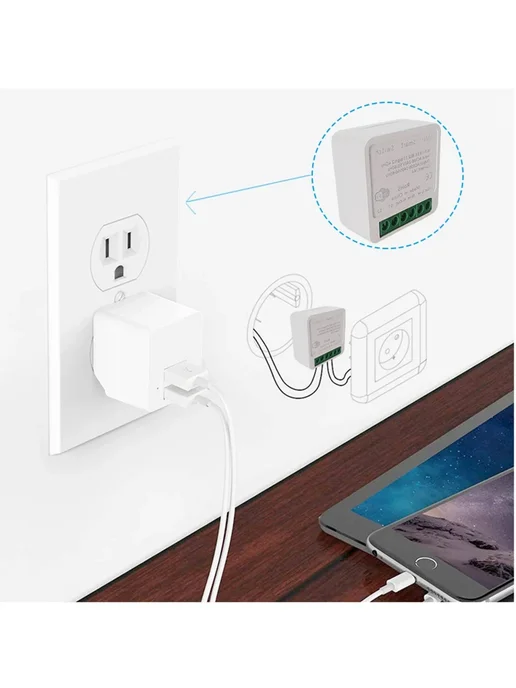 Szaoju Умный Wi-Fi выключатель 16А 2PCS, 2 шт, фото 6