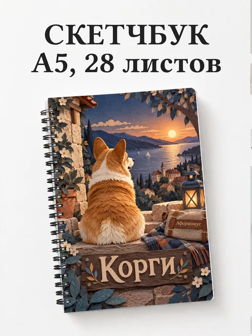 Скетчбук Корги