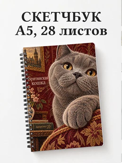 Скетчбук Британская кошка