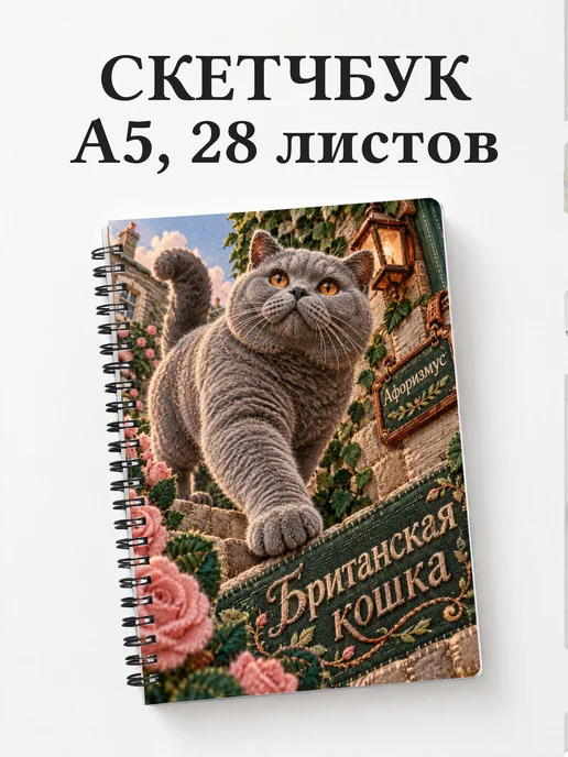 Скетчбук Британская кошка