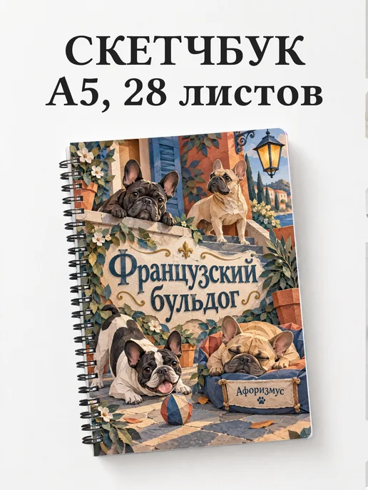 Скетчбук Французский бульдог