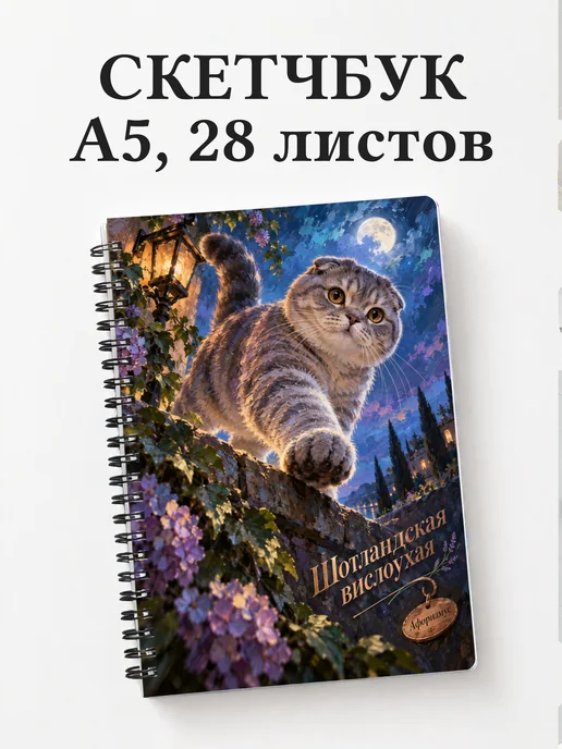 Скетчбук Шотландская вислоухая