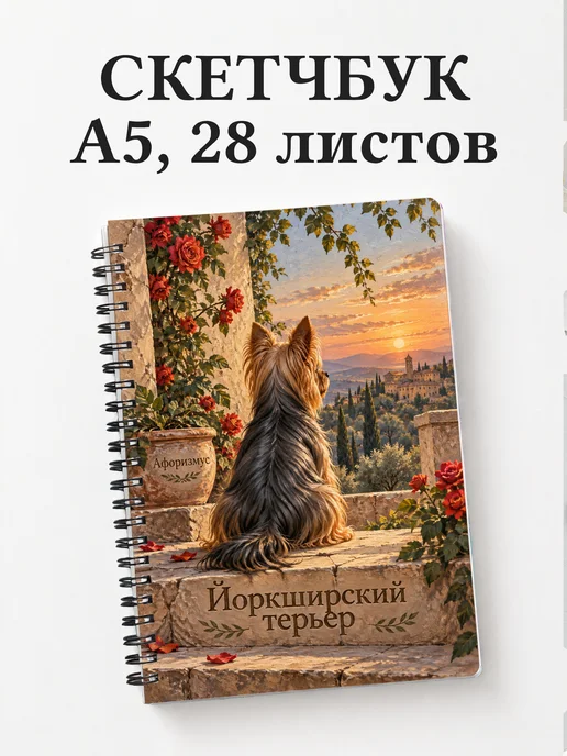 Скетчбук Йоркширский терьер