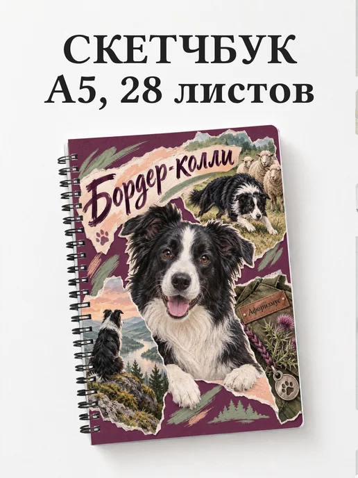 Скетчбук Бордер-колли