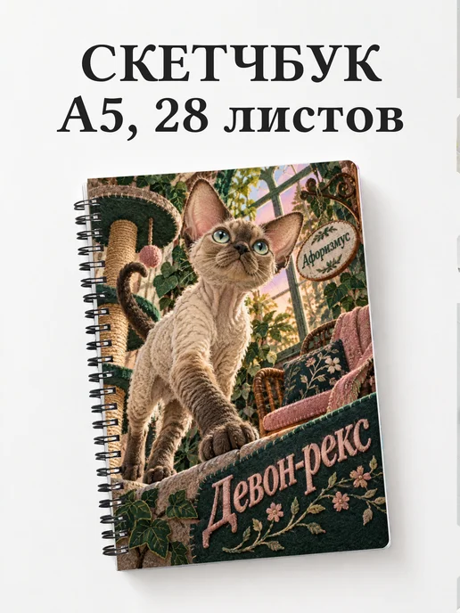 Скетчбук Девон-рекс