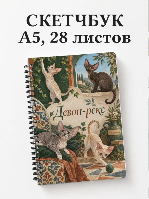 Скетчбук Девон-рекс