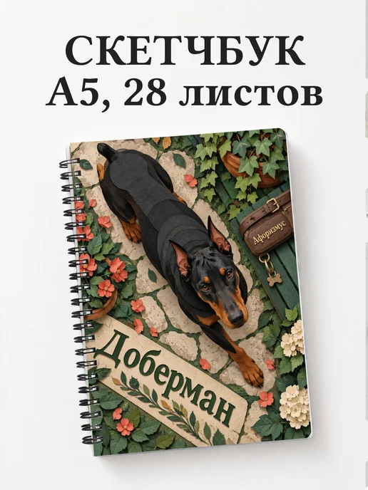 Скетчбук Доберман