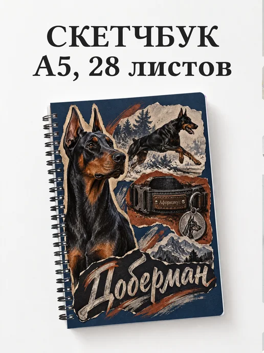 Скетчбук Доберман