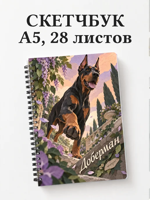 Скетчбук Доберман