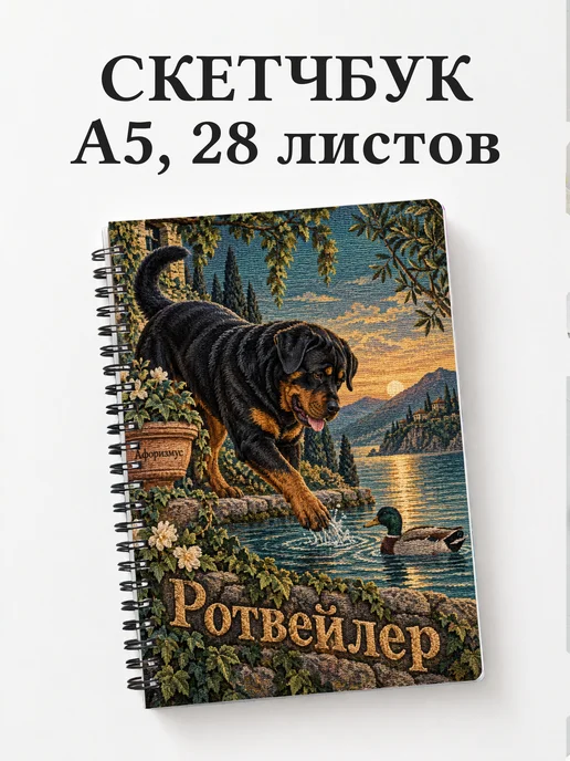 Скетчбук Ротвейлер