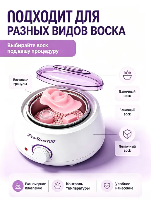 Профессиональный воскоплав для депиляции Pro-Wax 100, вариант, фото 6