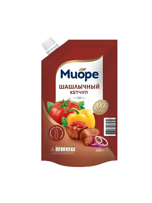 Кетчуп МИОРЕ Шашлычный 350г 4уп, 350 г, фото 2