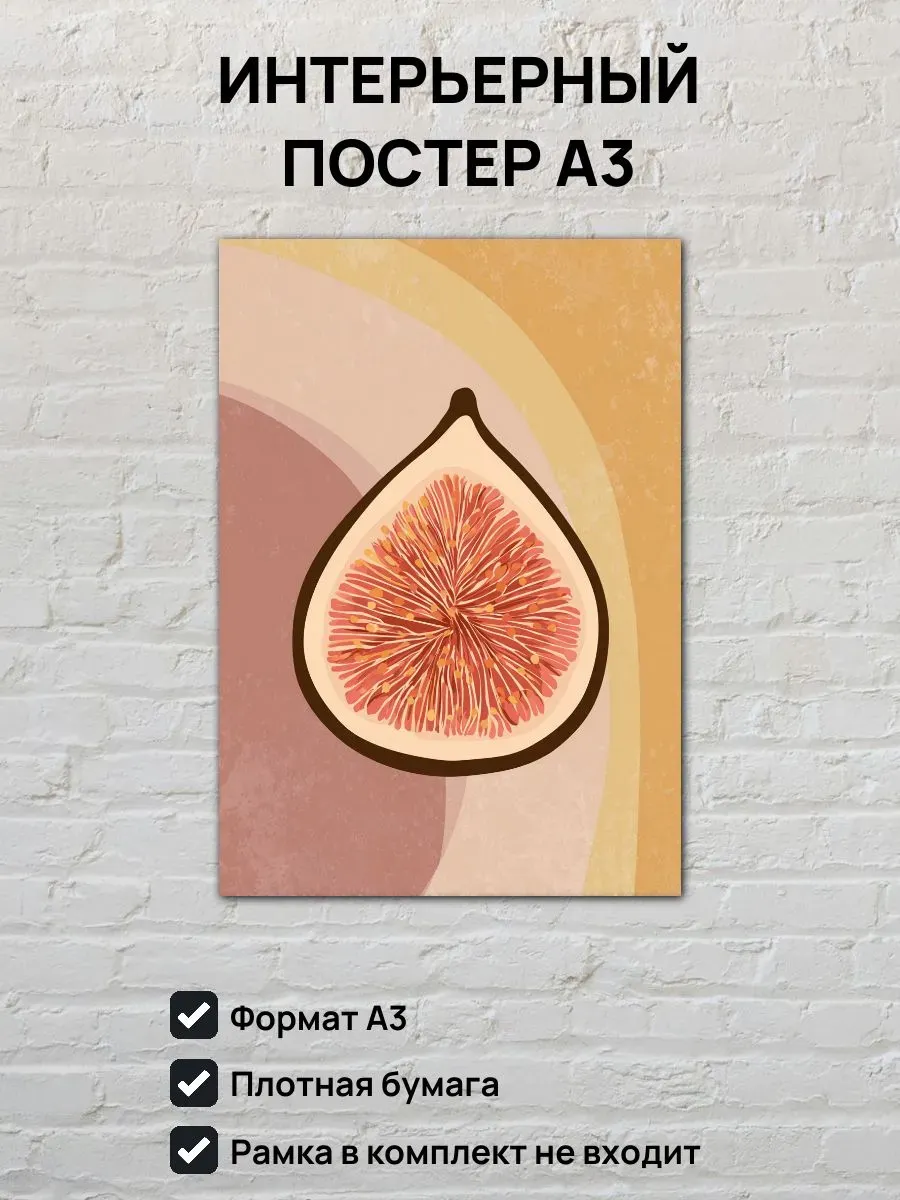 Интерьерный постер А3 Инжир