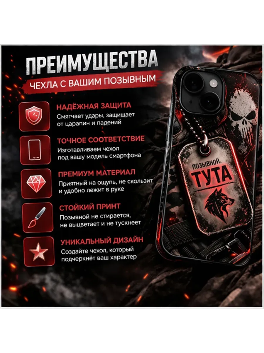 Чехол с вашим позывным для iPhone 12\ 12 pro — миниатюра 5