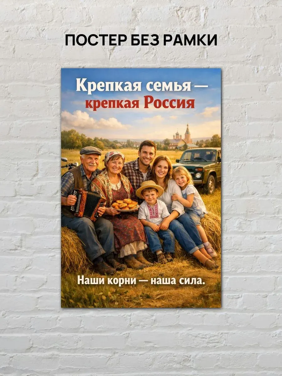 Постер А4 Крепкая семья - Крепкая Россия — миниатюра 4